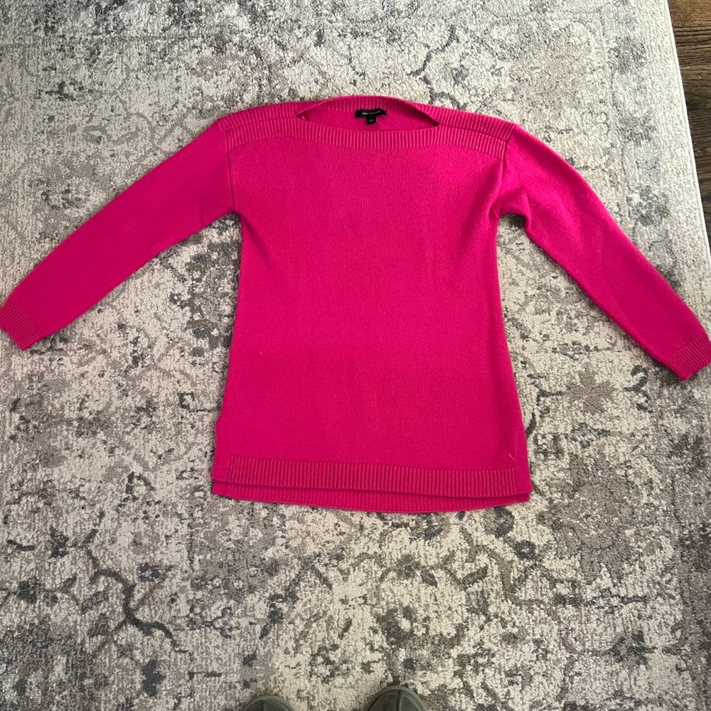 Hot pink sweater from Ann Taylor
